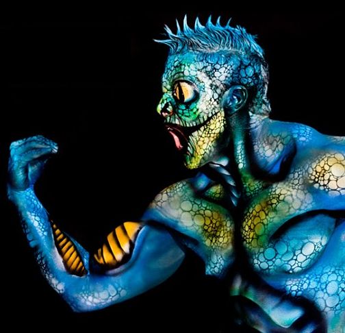 [Image: body-painting-lizard-man.jpg]